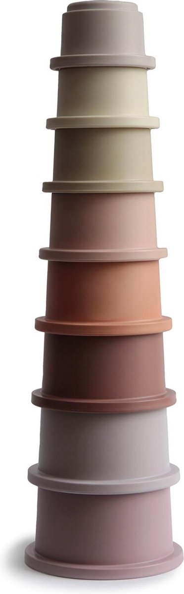 Mushie stacking cups | stapeltoren | petal | stapelbekers | ontwikkeling | speelgoed